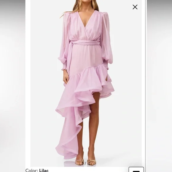 Elliatt Lavender High-Low Ruffle Dress - Picture 3 of 8
